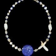 Lapis Lazuli Topaz Baroque Pearl Beaded Necklace — Object of Power, Royal Blue Period No. 1 | M.M. Artifacts