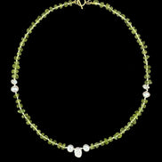Peridot Baroque Pearl Beaded Necklace — Object of Clarity, Green Period No. 10 | M.M. Artifacts