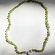 Peridot Baroque Pearl Beaded Necklace — Object of Clarity, Green Period No. 10 | M.M. Artifacts