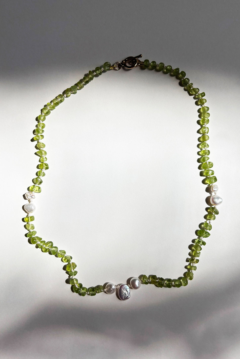 Peridot Baroque Pearl Beaded Necklace — Object of Clarity, Green Period No. 10 | M.M. Artifacts