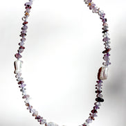 Amethyst Baroque Pearl Beaded Necklace — Study in Violet and Pearl No. 7 | M.M. Artifacts
