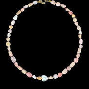 Pink Opal Baroque Pearl Beaded Necklace — Object of Tenderness, Baroque Blush Period No. 8 | M.M. Artifacts