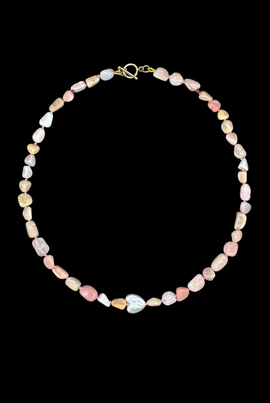Pink Opal Baroque Pearl Beaded Necklace — Object of Tenderness, Baroque Blush Period No. 8 | M.M. Artifacts