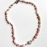 Pink Opal Baroque Pearl Beaded Necklace — Object of Tenderness, Baroque Blush Period No. 8 | M.M. Artifacts